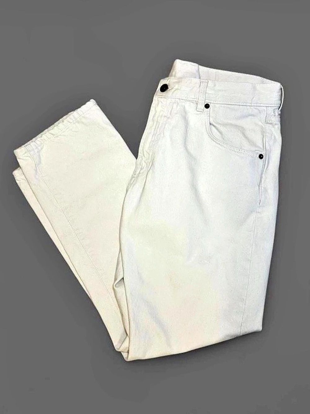 Corridor New York Made in Italy Off White Natural Denim Jeans Men Size 32